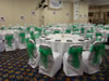 Green organza sash with chair cover